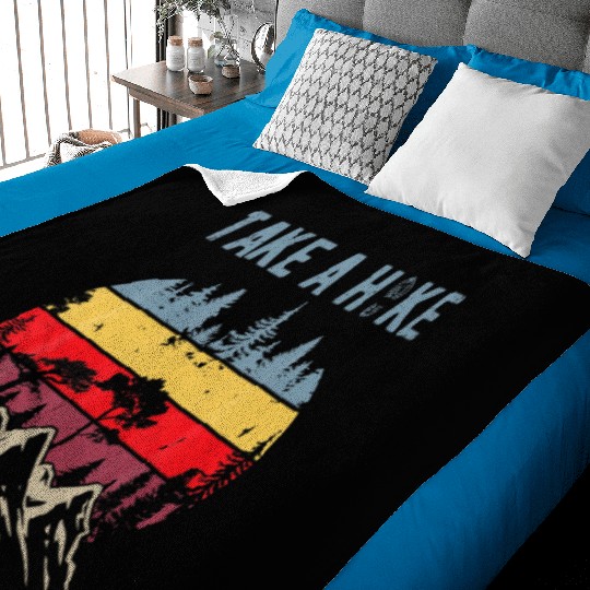 Hiking Nature Hike Hiker Outdoor Funny Take a Hike Baby Blankets