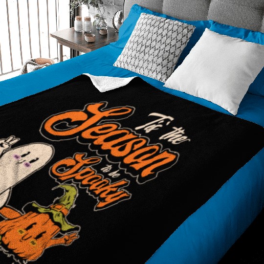 Cute Spooky Pumpkin Ghost Halloween Season Baby Blankets