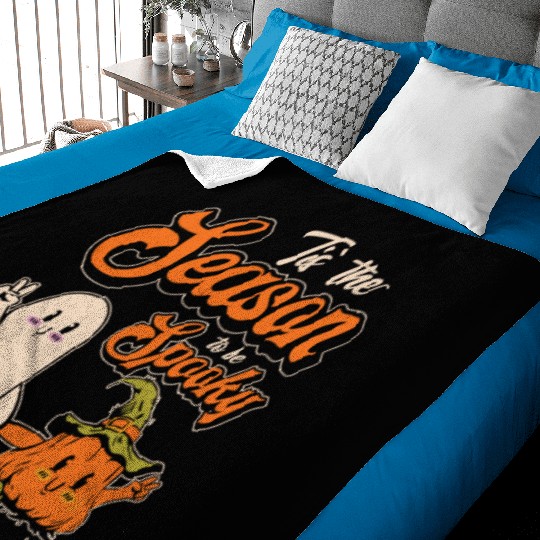 Cute Spooky Pumpkin Ghost Halloween Season Baby Blankets