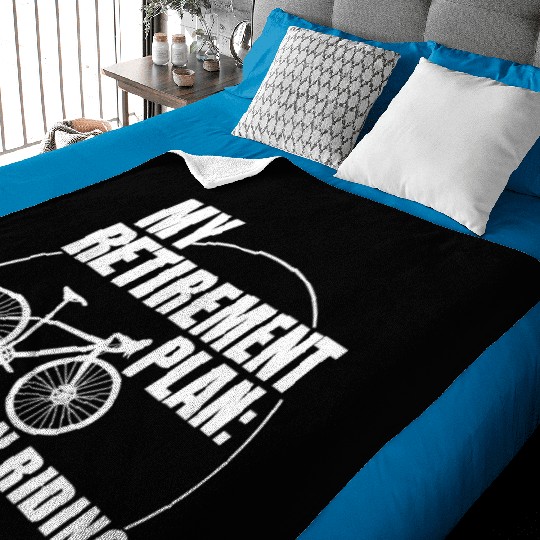 Retirement Cycling Retired Biker Retired Cycling Baby Blankets