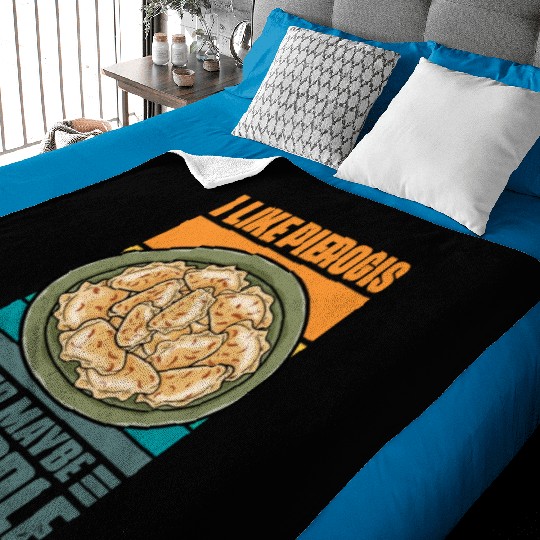 Retro Vintage Polish Cuisine Humor For Pierogi Baby Blankets