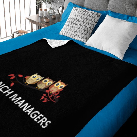 Branch Managers Cute Owls Owl Lover Bird Watcher Baby Blankets