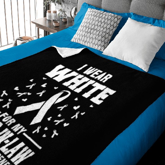 Lung Cancer Awareness I Wear White For My Father i Baby Blankets