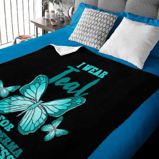 I Wear Teal For Scleroderma Awareness Baby Blankets