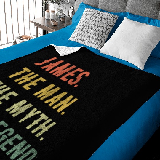 James First Name The Man The Myth The Legend Baby Blankets