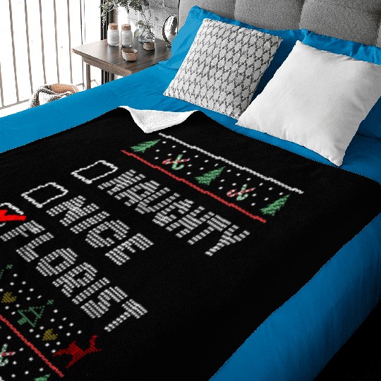 Naughty Nice Florist, Matching Christmas Group Baby Blankets