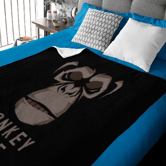 It's Monkey Time Cute Adorable Funny Monkey Face Baby Blankets