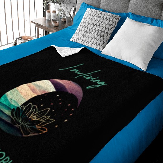 Magic Spiritual Desert Moon Water Lily Baby Blankets