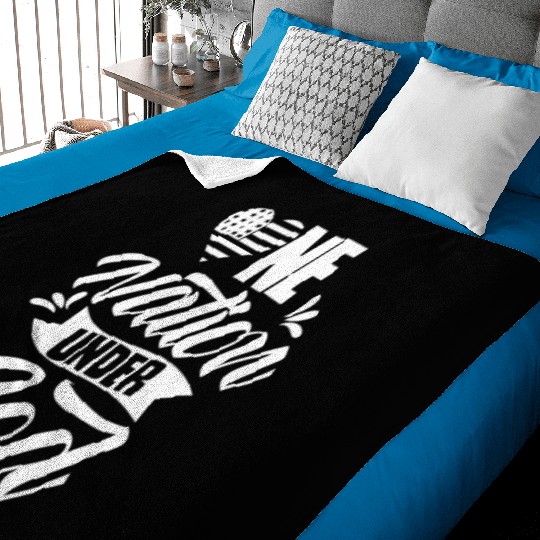 One Nation Under God America USA American US Baby Blankets