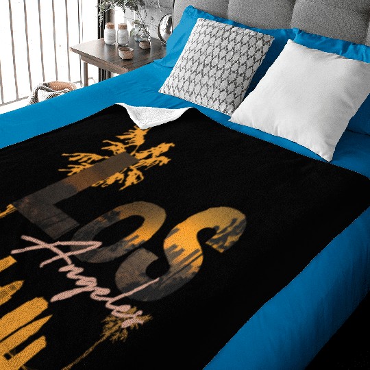 Los Angeles Baby Blankets