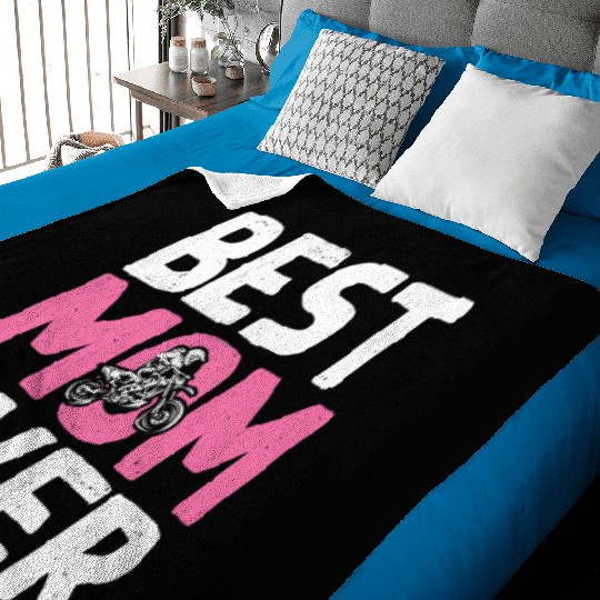 Dirt Bike Biker Best Mom Ever Motorcycle Motocross Baby Blankets