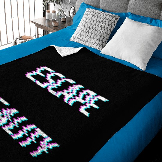 escape reality cyberpunk glitch Baby Blankets