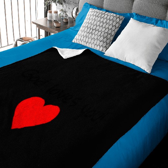 GOD Loves You, Positive Quote Baby Blankets