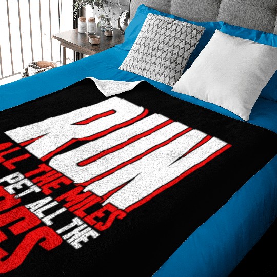 Running Dog Mom Run All The Miles Pet All The Dogs Baby Blankets