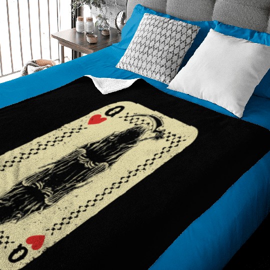 Santa Muerte Calavera Mexico Skeleton Poker Card D Baby Blankets