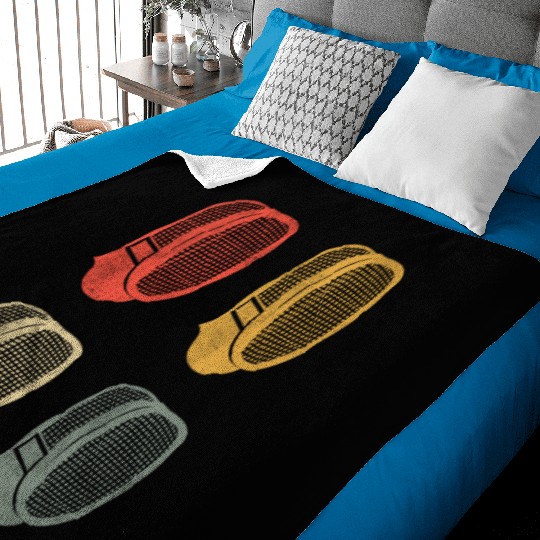 Fencing Sports Vintage Fencer Masks Fence Baby Blankets