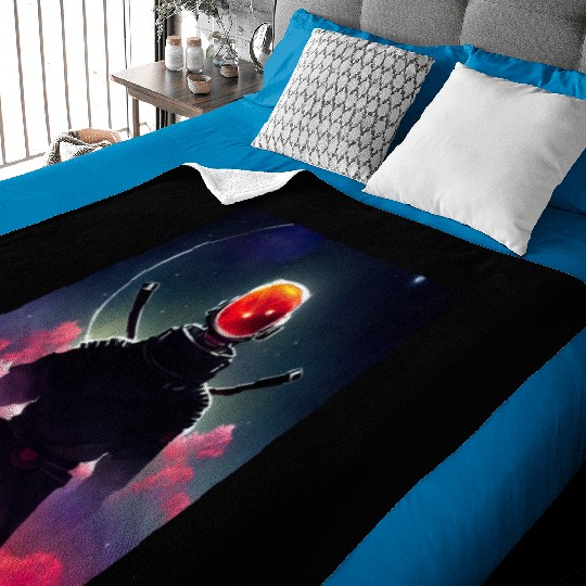 Astronaut Samurai Baby Blankets