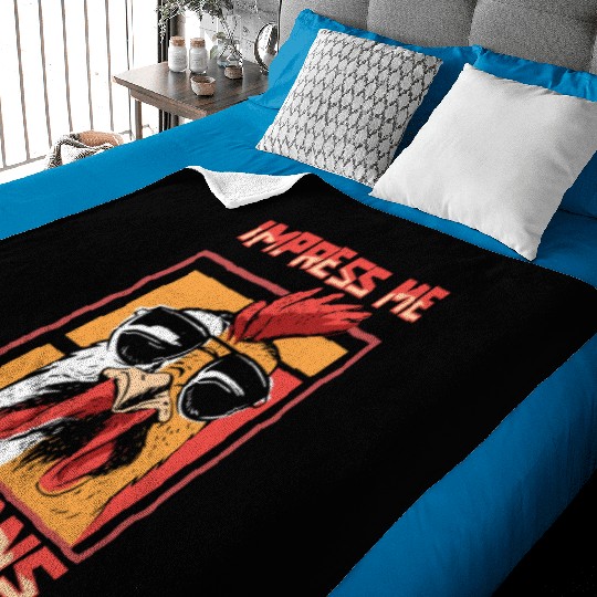 Rooster Cock Sunglasses Baby Blankets