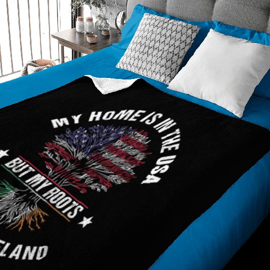 Ireland American Country Heritage Flags Baby Blankets