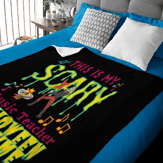 This Is My Scary Music Teacher Halloween Costume Baby Blankets