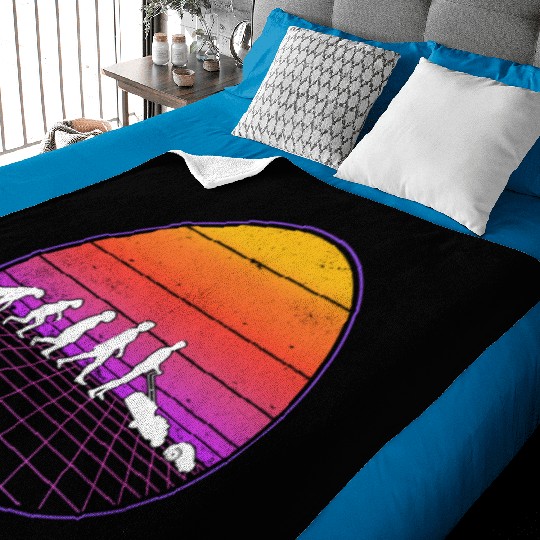 Robotic Lawnmower Evolution Retro Baby Blankets