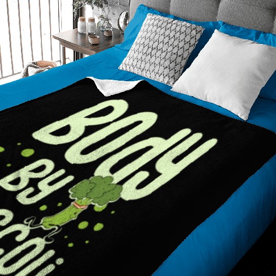 Body By Broccoli Vegetarian Veggies Vegan Baby Blankets