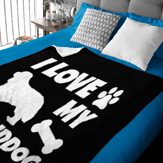 I Love My Granddog Cavalier King Charles Spaniel Baby Blankets