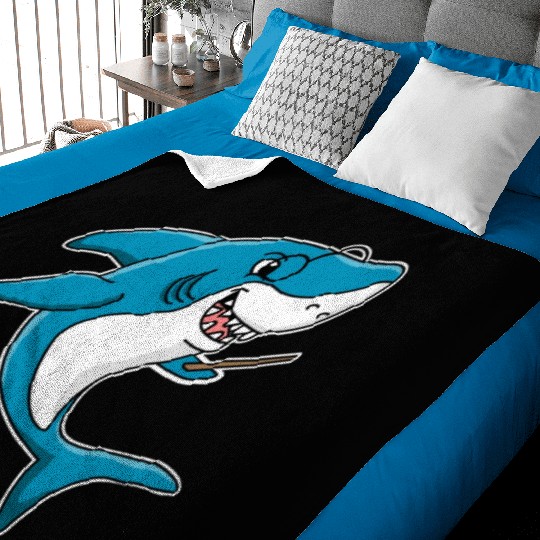 Teacher shark .. school student lessons enrollment Baby Blankets