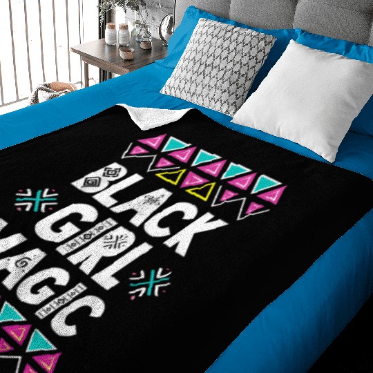 Black Girl Magic Melanin Pride Baby Blankets