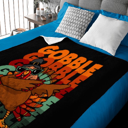 Dabbing Turkey Thanksgiving Gobble Gobble Yall Baby Blankets