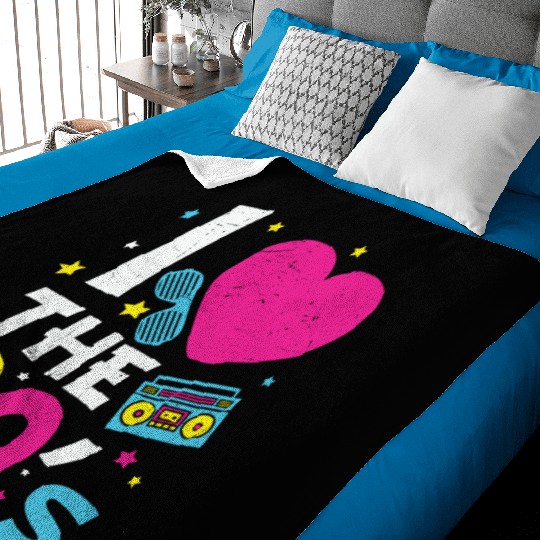 I Love the 90s Radio Cassette Tape Nostalgia Gifts Baby Blankets