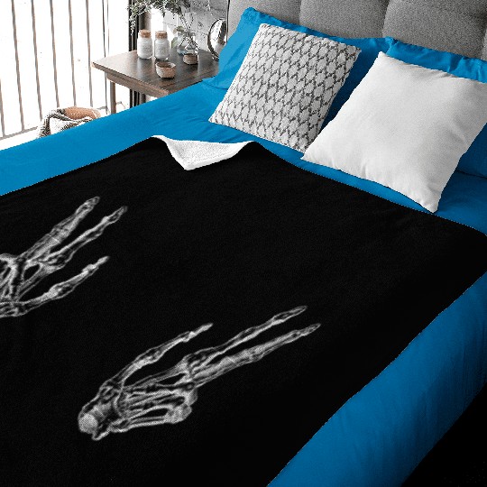 Skeleton Hand Baby Blankets