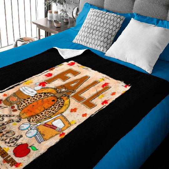 Fall Vibes And That Teacher Life Bleached Baby Blankets