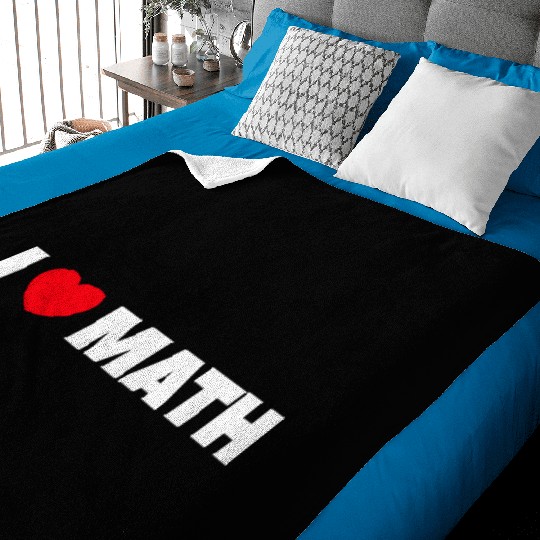 I Love Math Baby Blankets