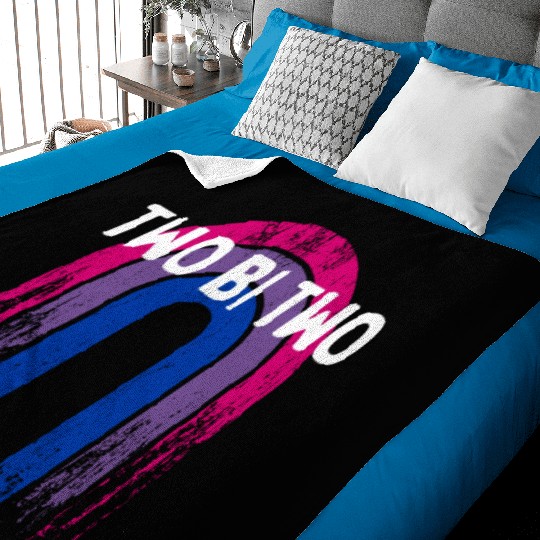Two Bi Two Bisexual LGBTQ Bi Pride LGBT Sayings Baby Blankets