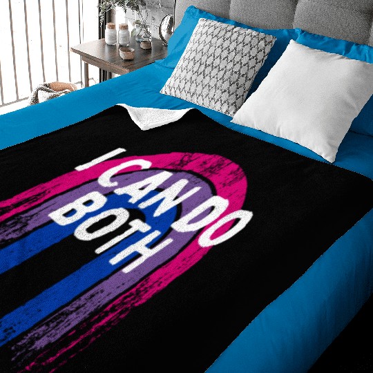 I Can Do Both Bisexual LGBTQ Bi Pride Pansexual Baby Blankets