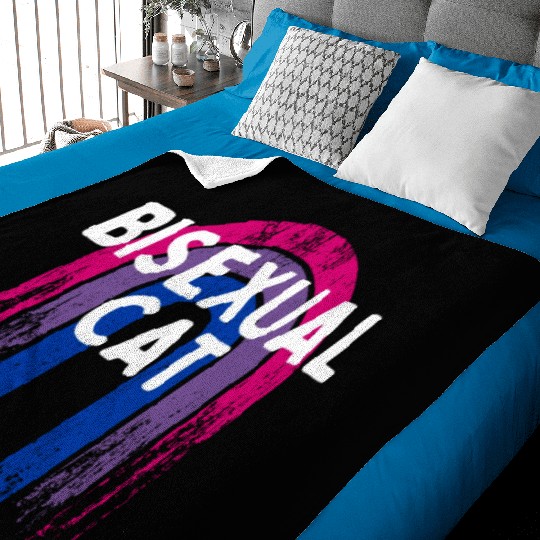 Bisexual Cat Bi LGBTQ Bi Pride LGBT Funny Animal Baby Blankets
