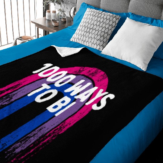 1000 Ways to Bi Bisexual Pun Bi Pride Joke LGBTQ Baby Blankets