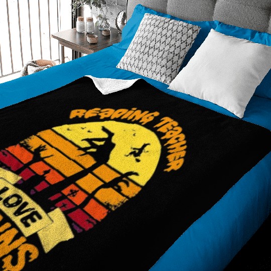 Reading teacher love brains Baby Blankets