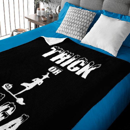 yoga trick halloween pumpkin costume creepy funny Baby Blankets