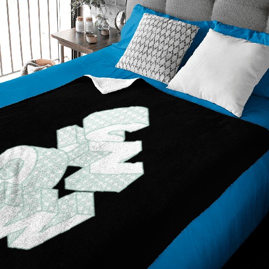 Snow Christmas Snowflake Gift idea Winter Letter Baby Blankets