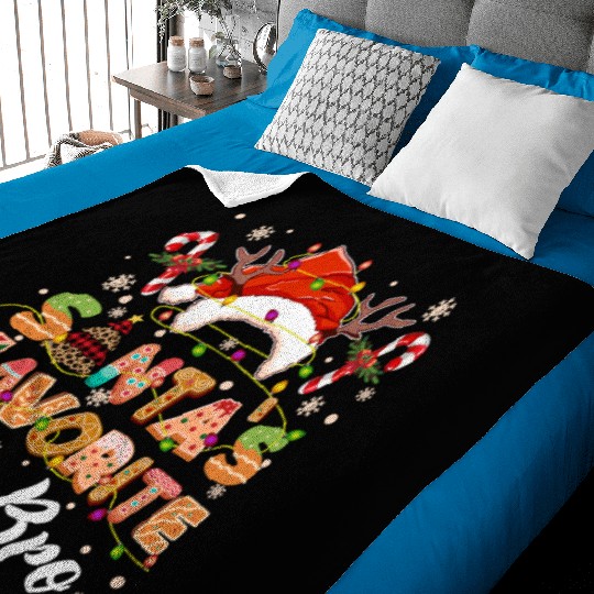 Santa's Favorite Big Brother Cookies Baby Blankets