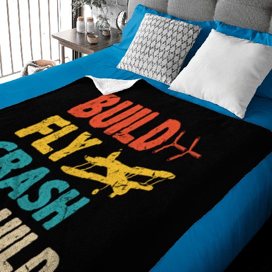 Build Fly Crash RC Plane Pilot Model Airplane Baby Blankets