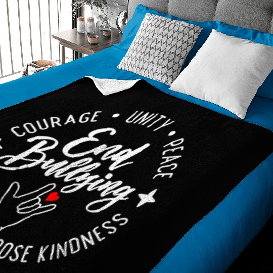 End Bullying. Choose Kindness. Unity. Peace. Baby Blankets