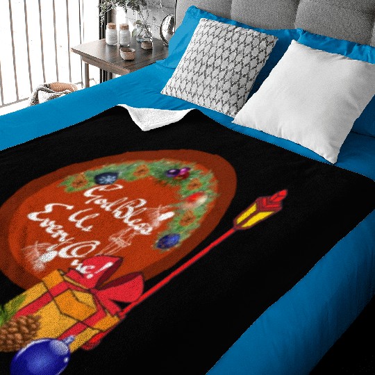 Cute A Christmas Carol God Bless Us Everyone Lamp Baby Blankets