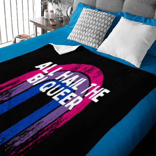 All Hail the Bi Queer Bisexual LGBTQ Bi Pride Baby Blankets