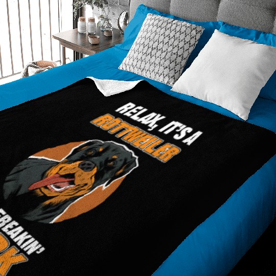 Relax It's a Rottweiler Not a Freakin' Shark Baby Blankets