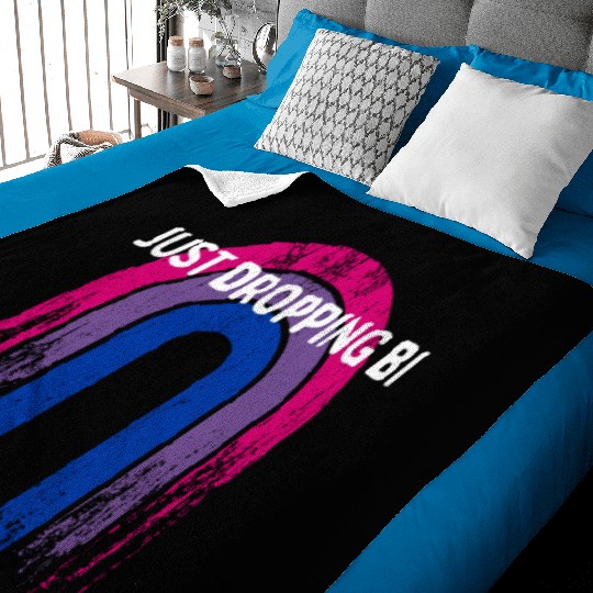 Just Dropping Bi Bisexual LGBTQ Bi Pride LGBT Baby Blankets