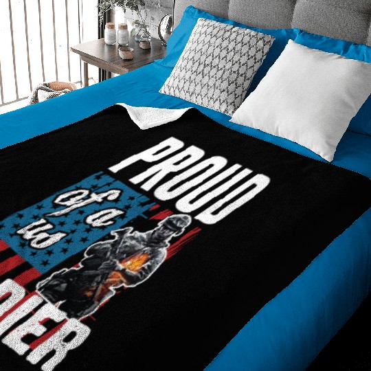 Army - proud of a us soldier Baby Blankets