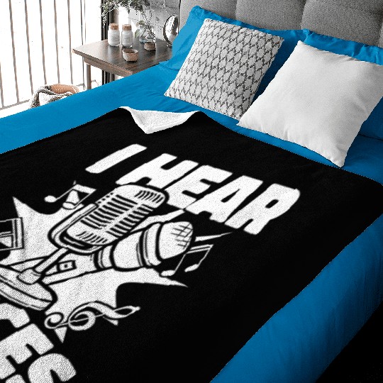 Music Teacher Microphone Baby Blankets